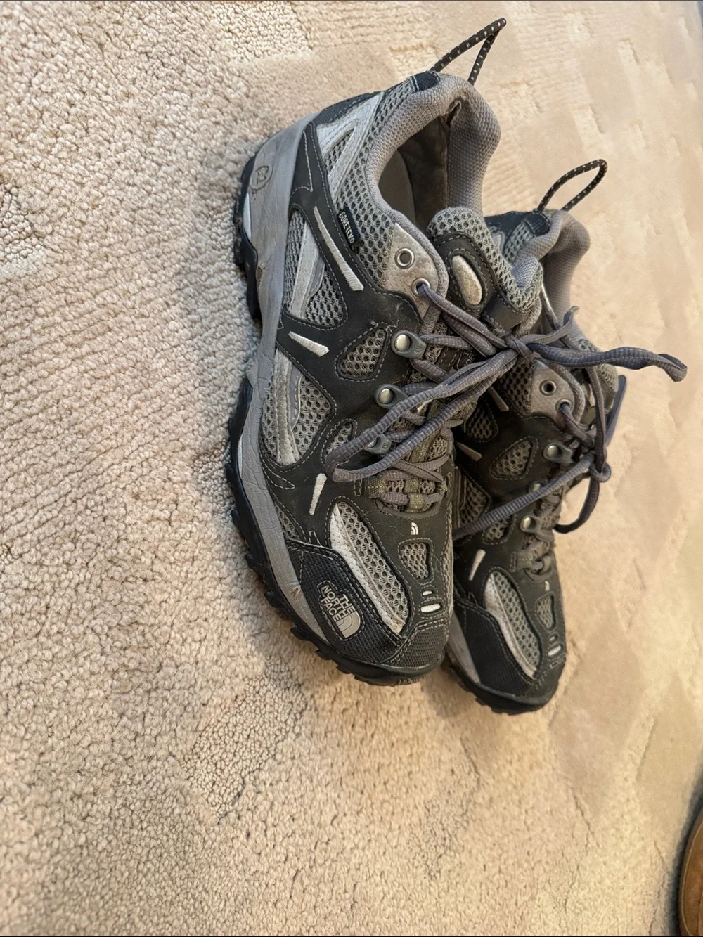 The North Face Gray and Black Trail Shoes Gore-Tex